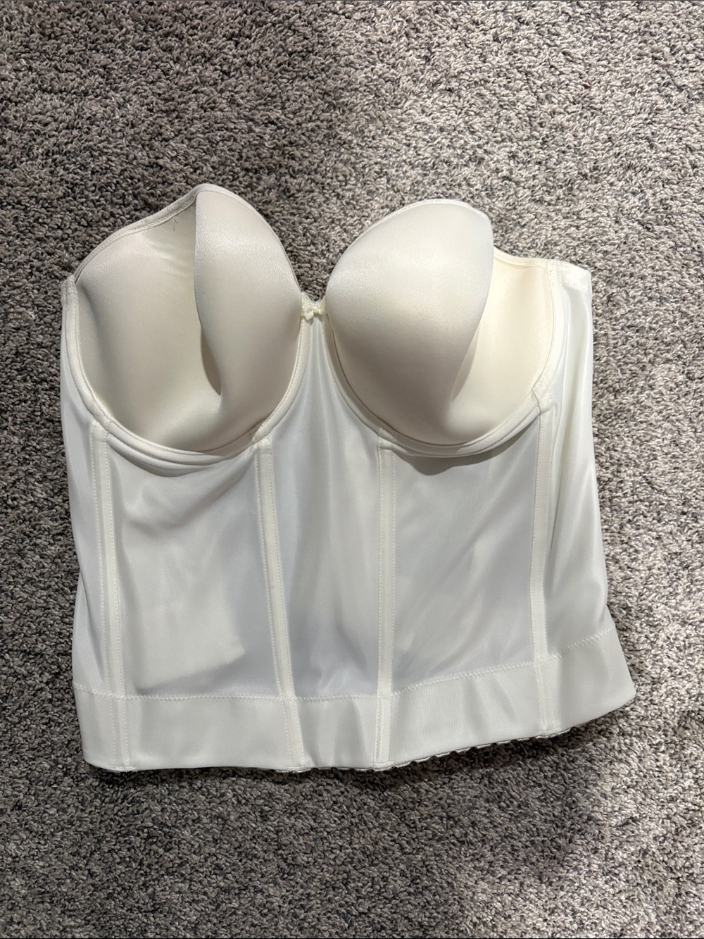 Elomi Strapless Longline Bustier in Ivory/Cream